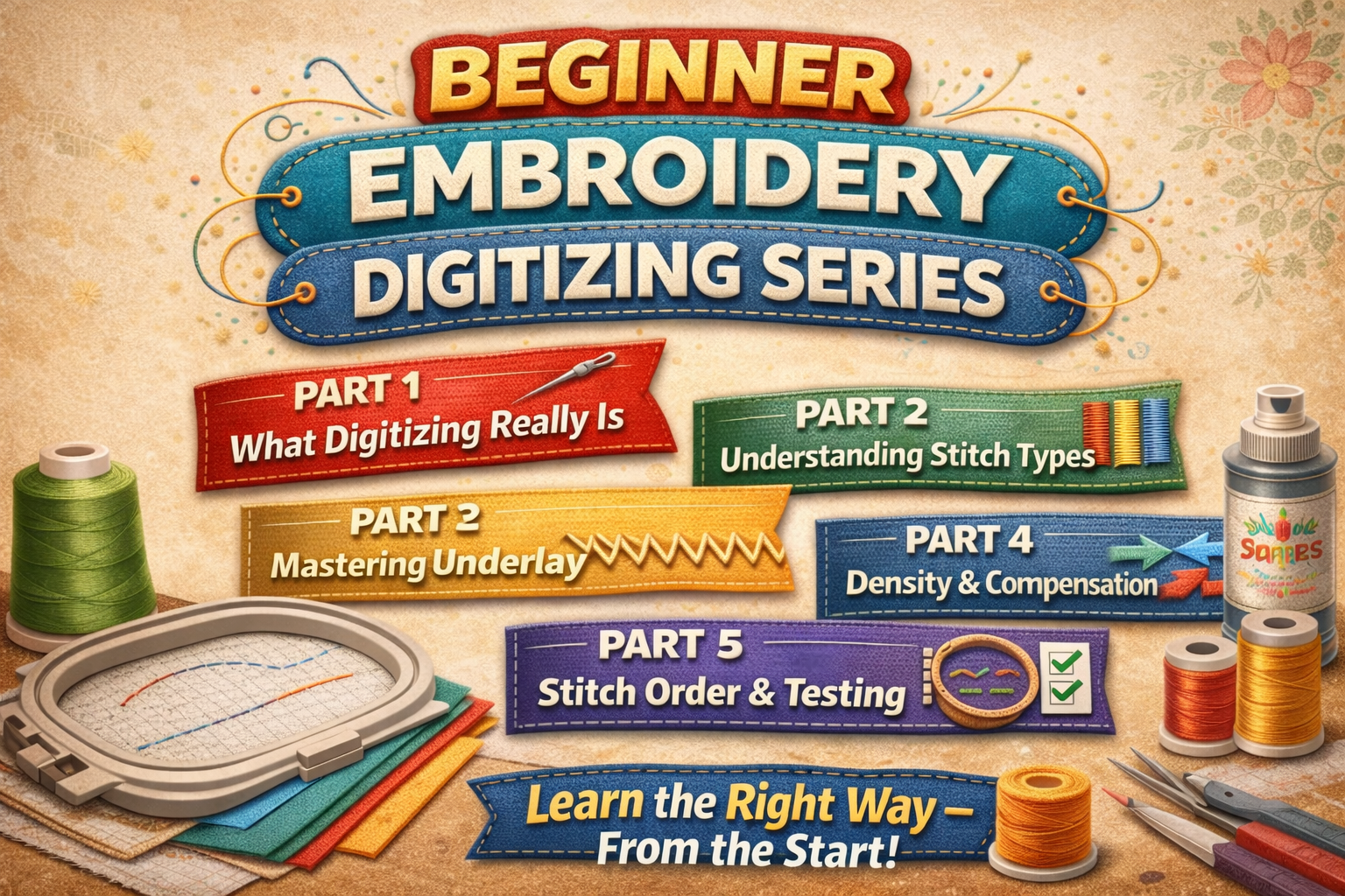 Beginner Embroidery Digitizing Series