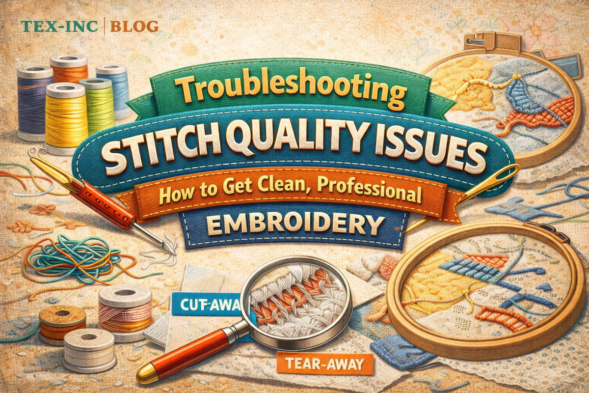 Stitching Quality Examples Troubleshooting Embroidery Stitch Quality: Clean Results – TEX Inc