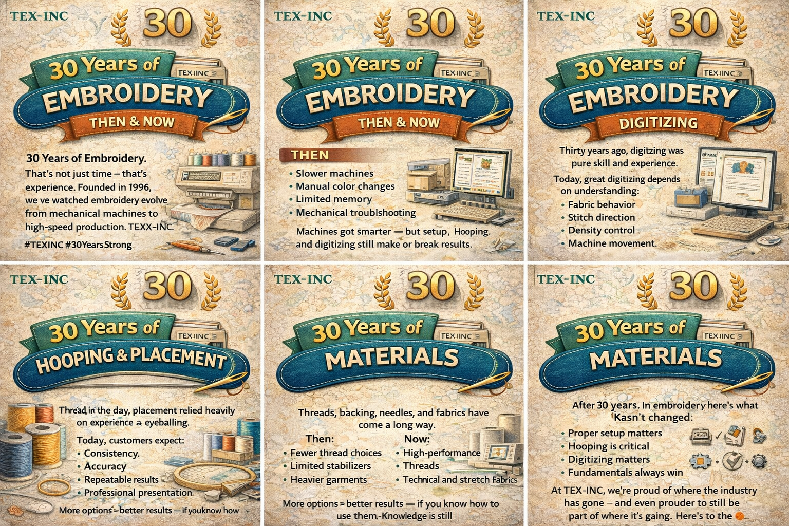 30 Years of Embroidery: Then & Now | TEX INC
