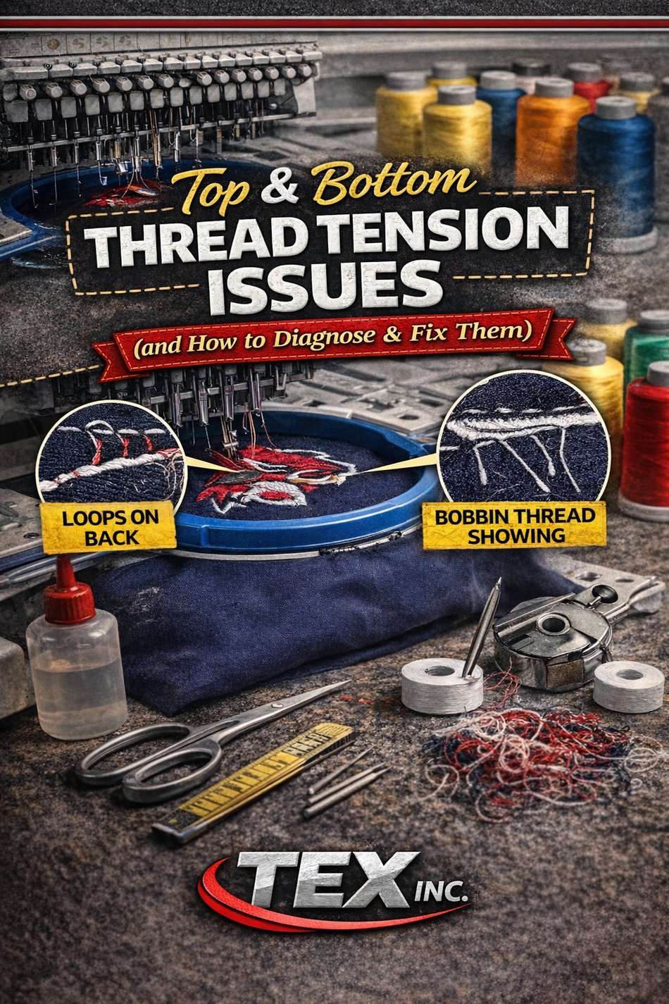 Top & Bottom Thread Tension Issues in Embroidery – TEX Inc