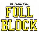 3D Foam Full Block Font 2 Color