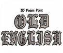 3D Foam Old English Font 2 Color