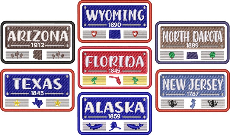 State Plate Patch #01