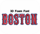 3D Foam Boston Font 2 Color