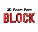 3D Foam Block Font 1 Color