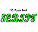 3D Foam Script Font 2 Color